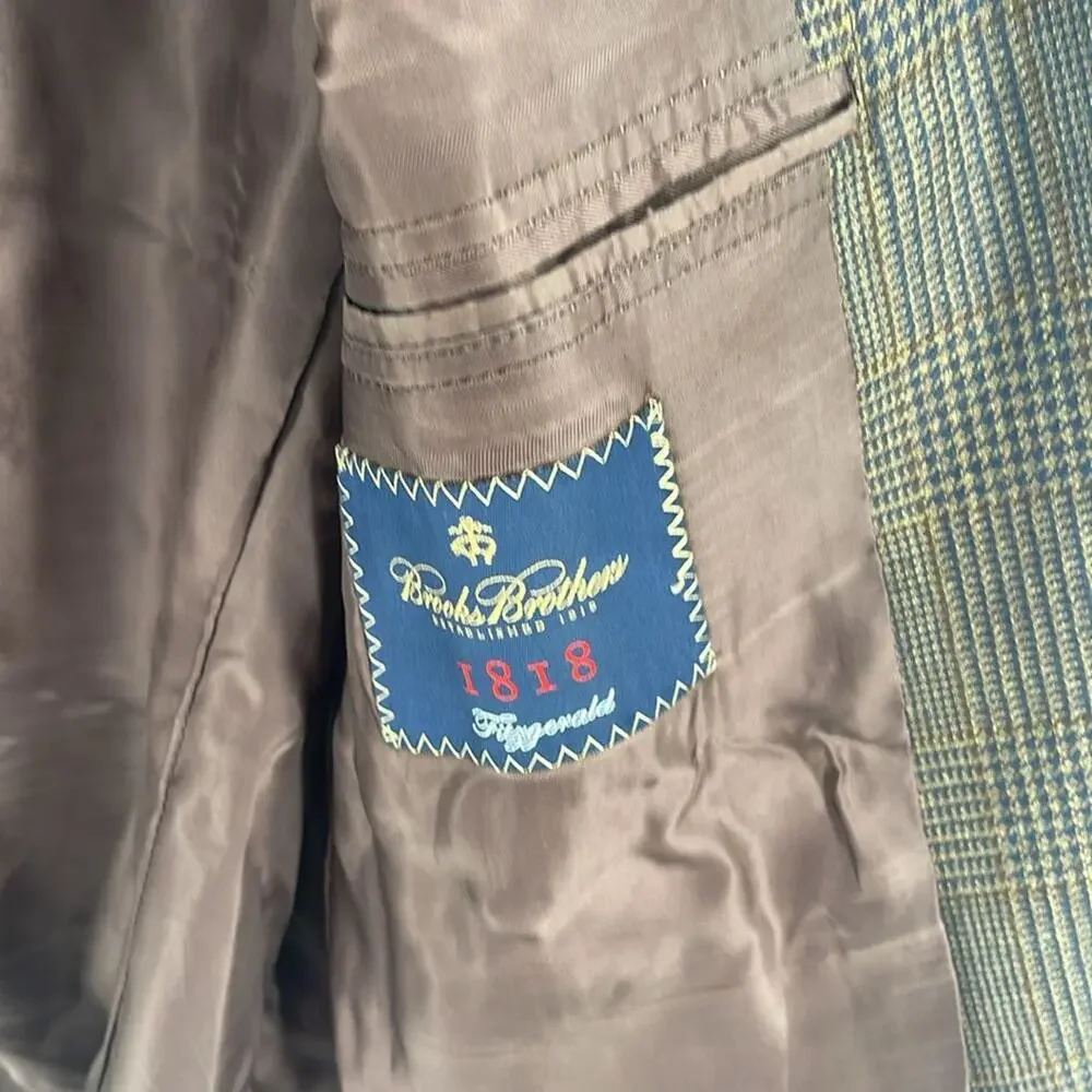 Brooks Brothers 1818 Fitzgerald 100% wool two button sport coat blazer sz 42R